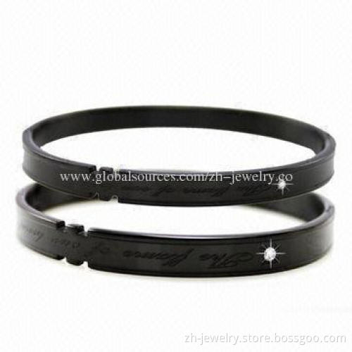 Top 316 Stainless Steel Bangles, Customized Colors are Accepted